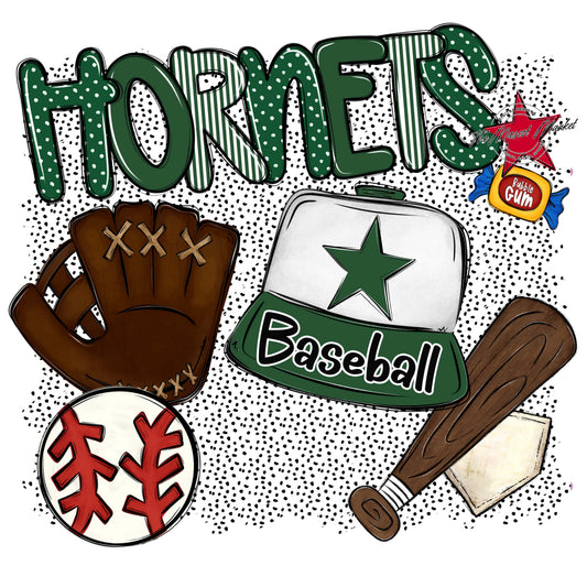 Hornets Baseball Spirit-Green