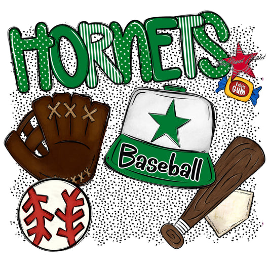 Hornets Baseball Spirit-Kelly Green
