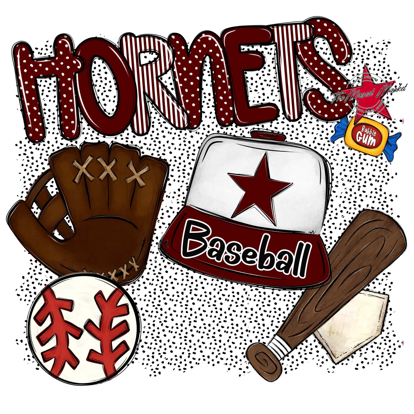 Hornets Baseball Spirit-Maroon
