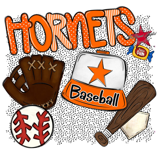 Hornets Baseball Spirit-Orange