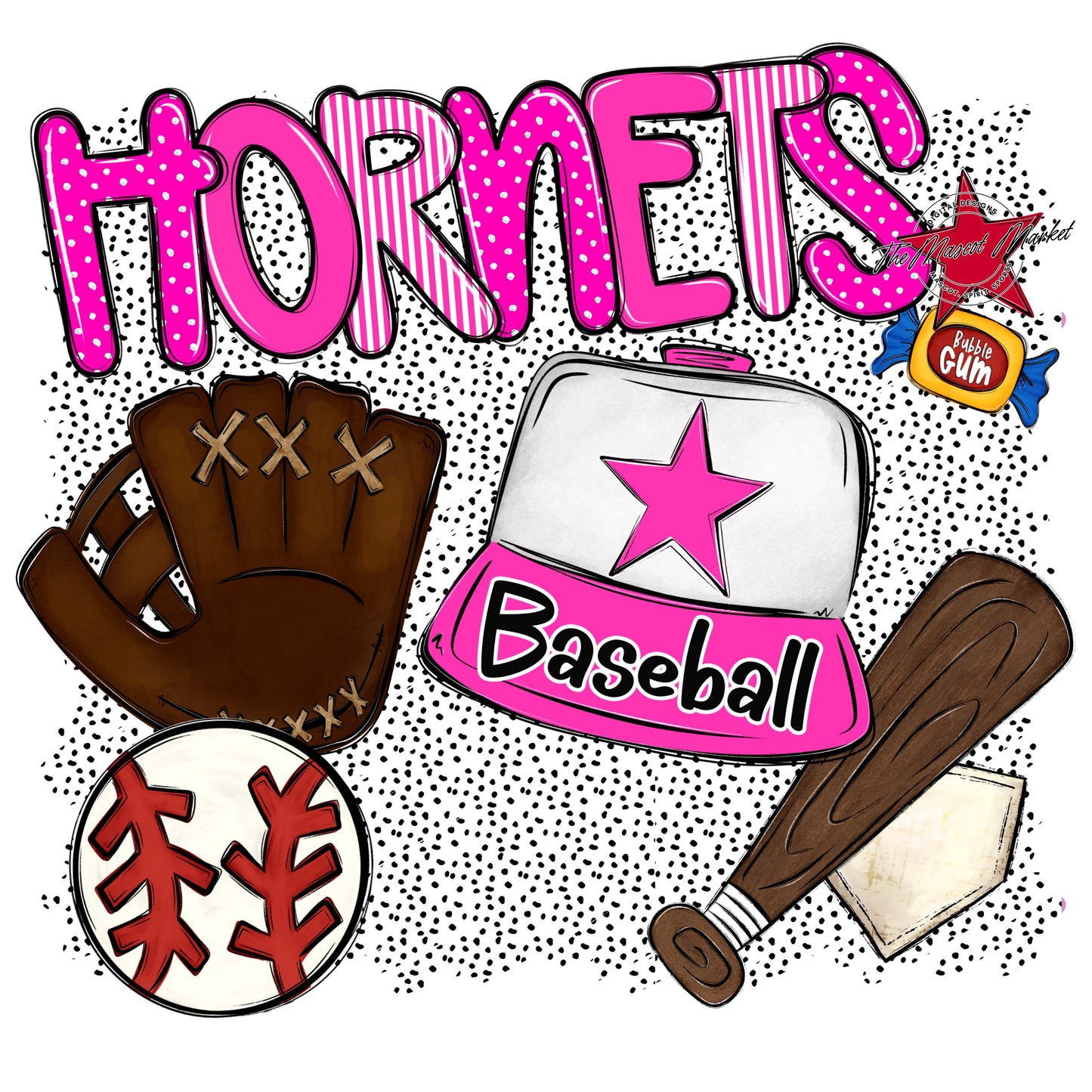 Hornets Baseball Spirit-Pink