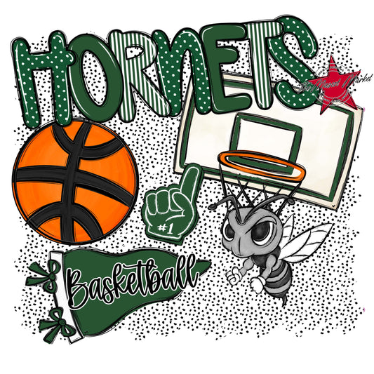 Hornets Basketball Spirit-Green
