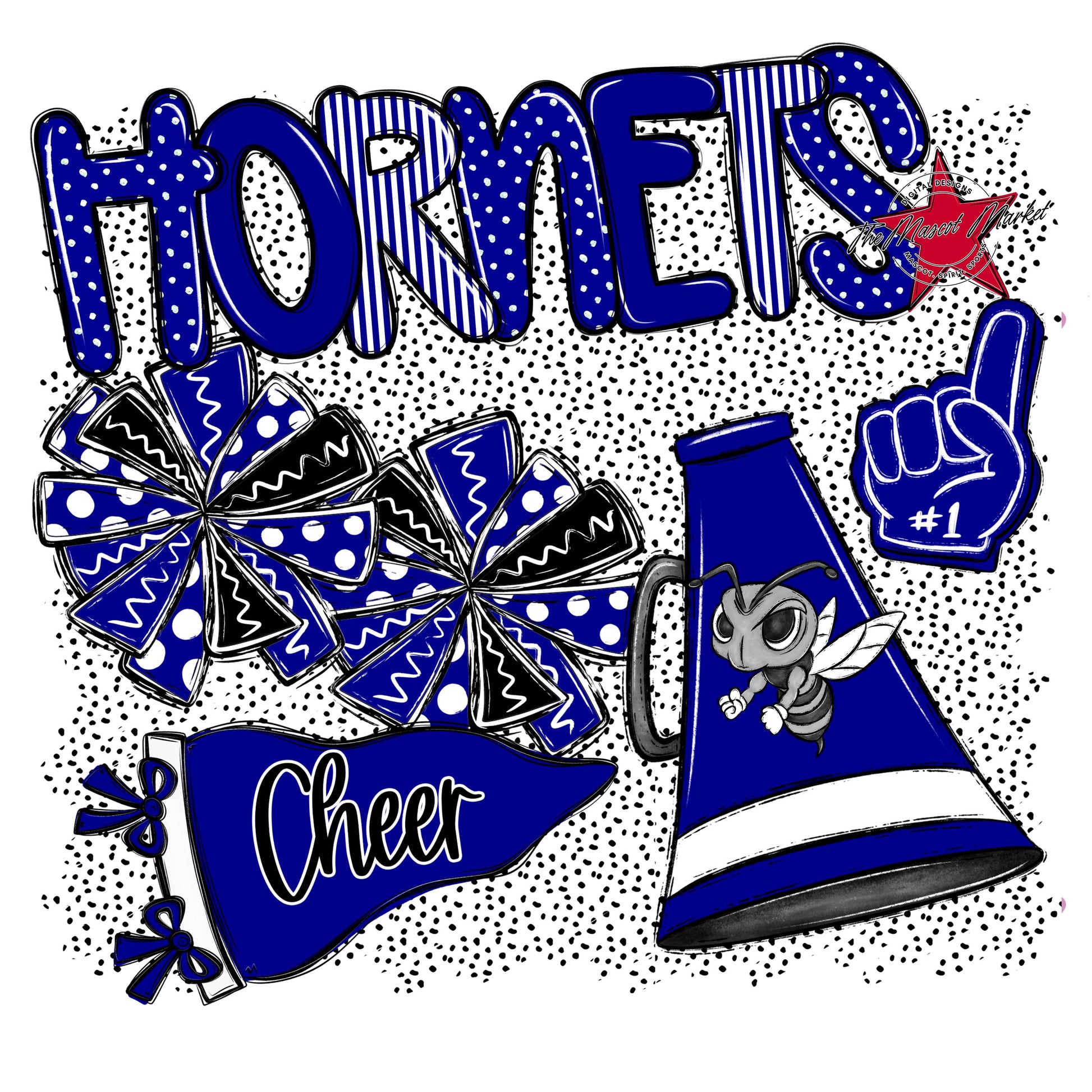 Hornets Cheer Spirit-Blue