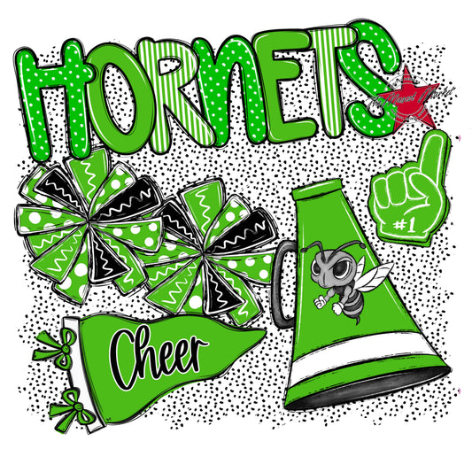 Hornets Cheer Spirit-Bright Green