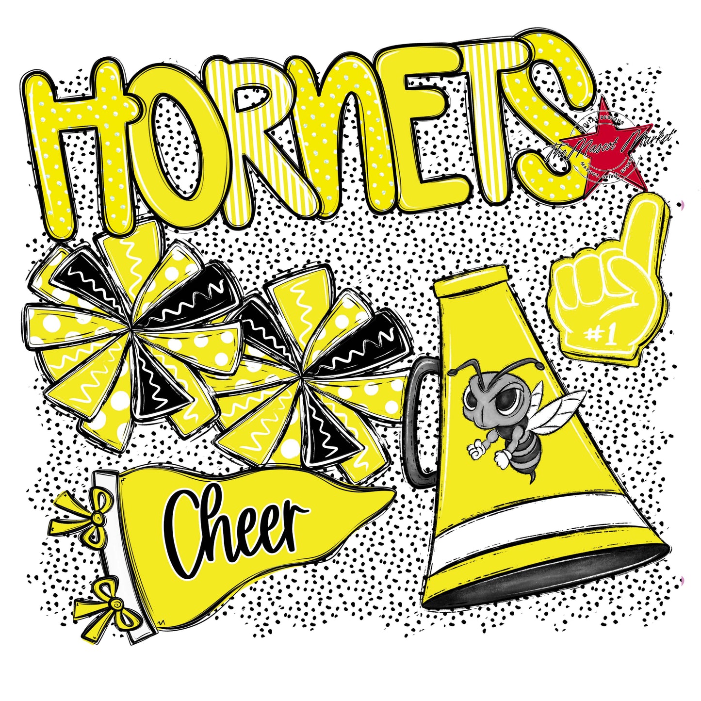 Hornets Cheer Spirit-Bright Yellow