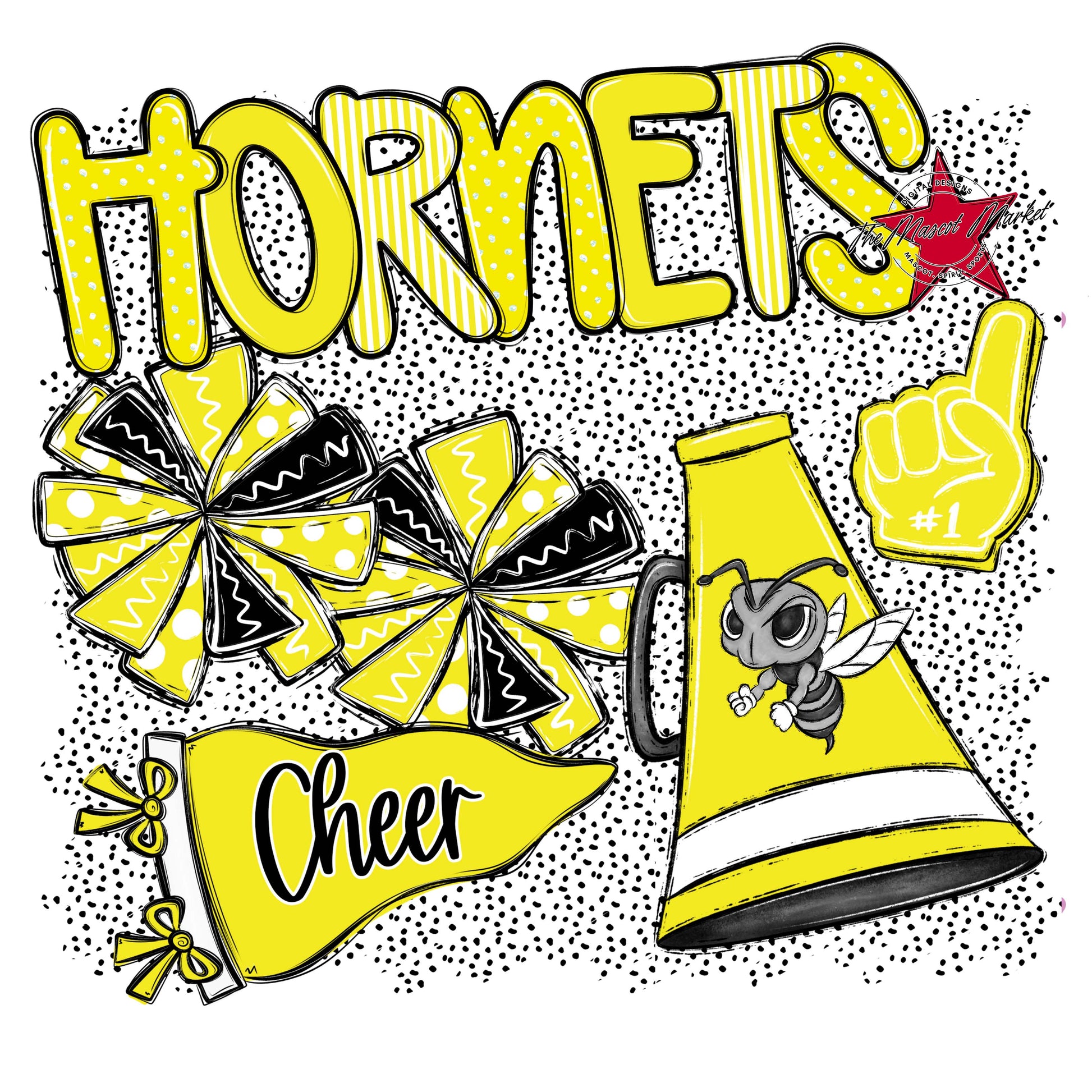 Hornets Cheer Spirit-Bright Yellow