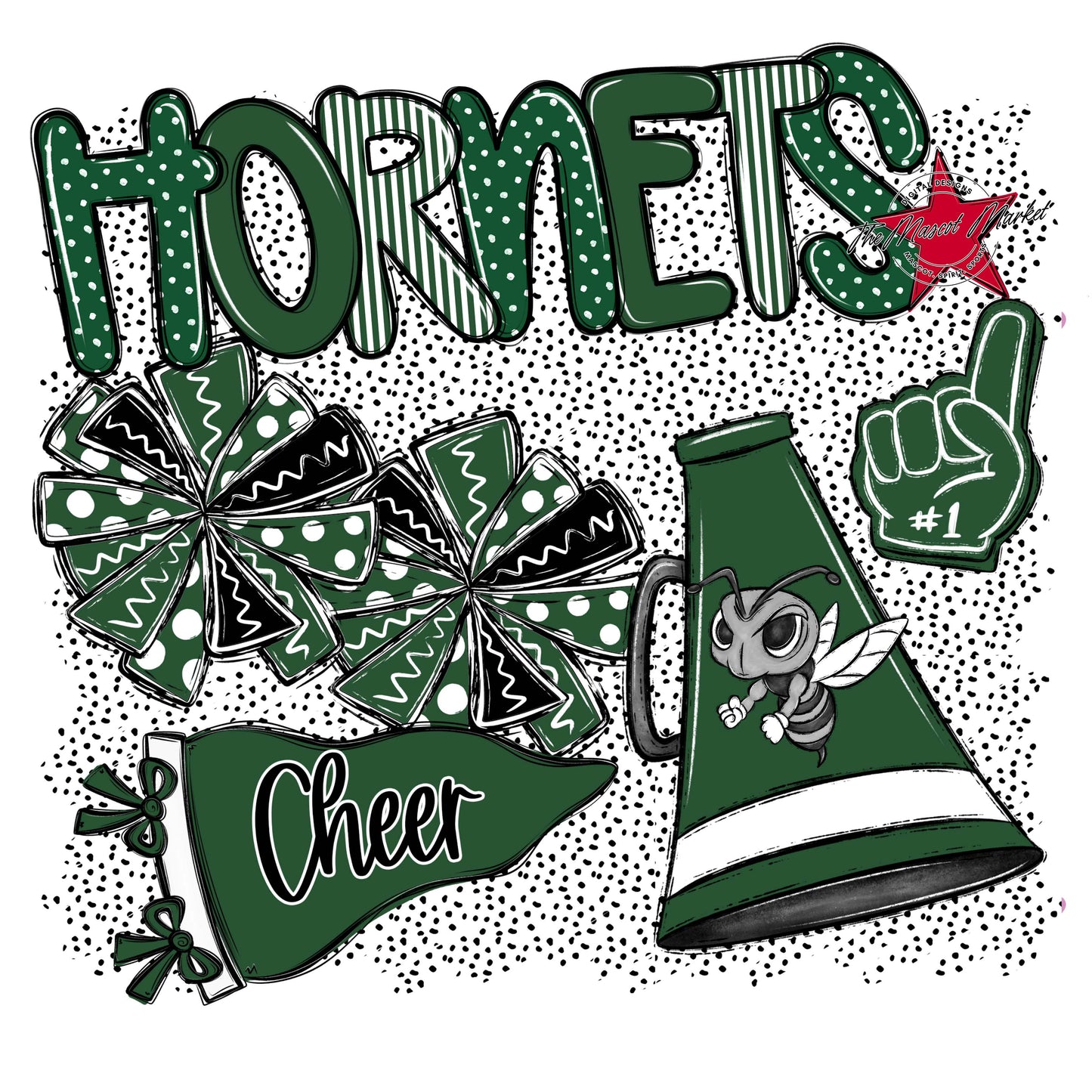 Hornets Cheer Spirit-Green