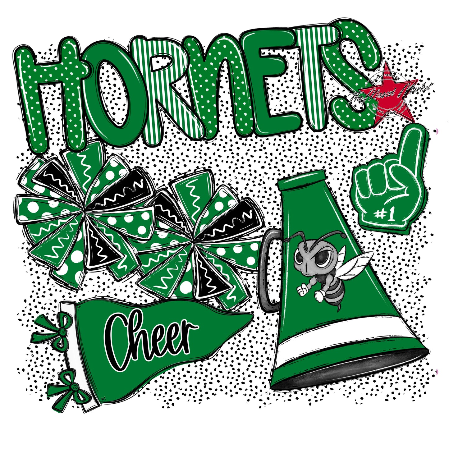 Hornets Cheer Spirit-Kelly Green