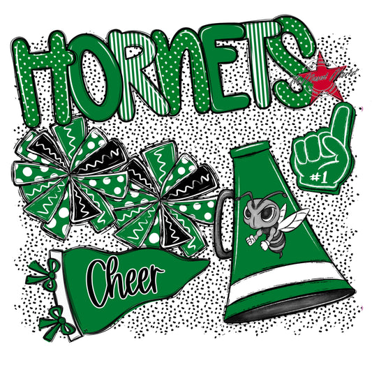 Hornets Cheer Spirit-Kelly Green
