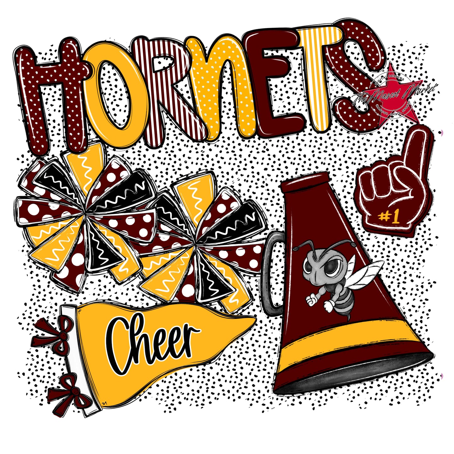 Hornets Cheer Spirit-Maroon & Yellow