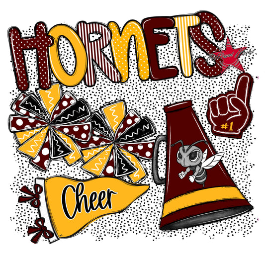 Hornets Cheer Spirit-Maroon & Yellow