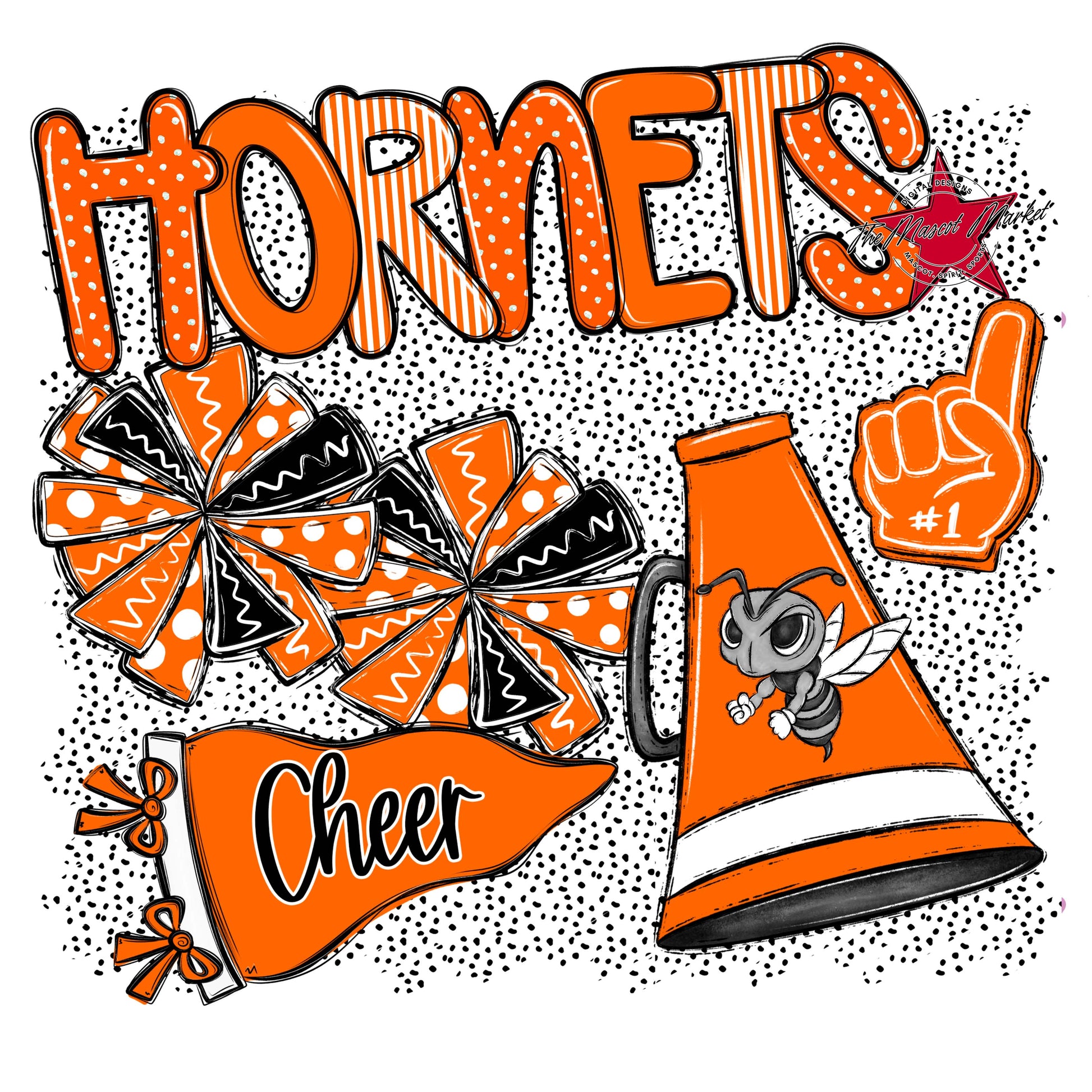 Hornets Cheer Spirit-Orange