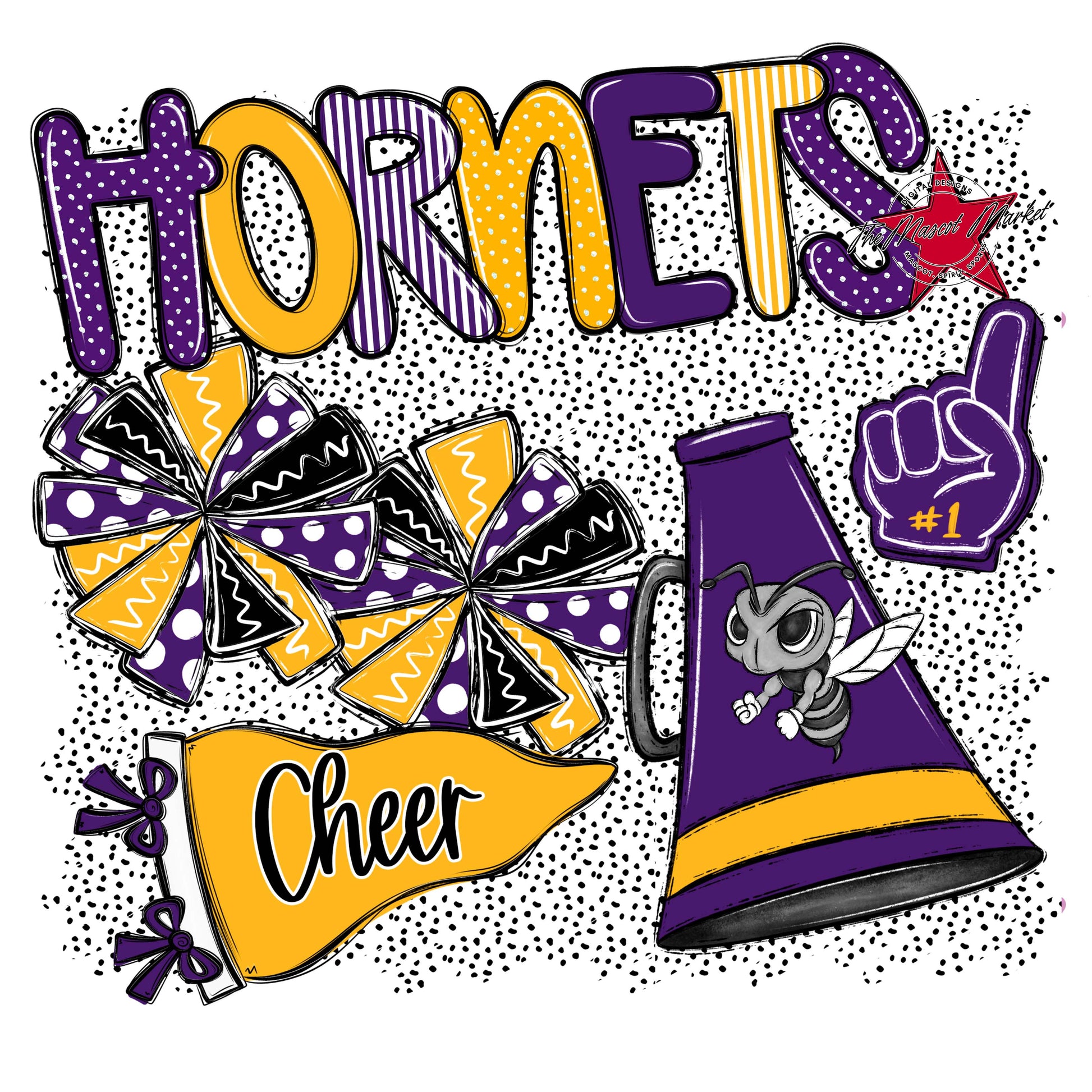 Hornets Cheer Spirit-Purple & Yellow