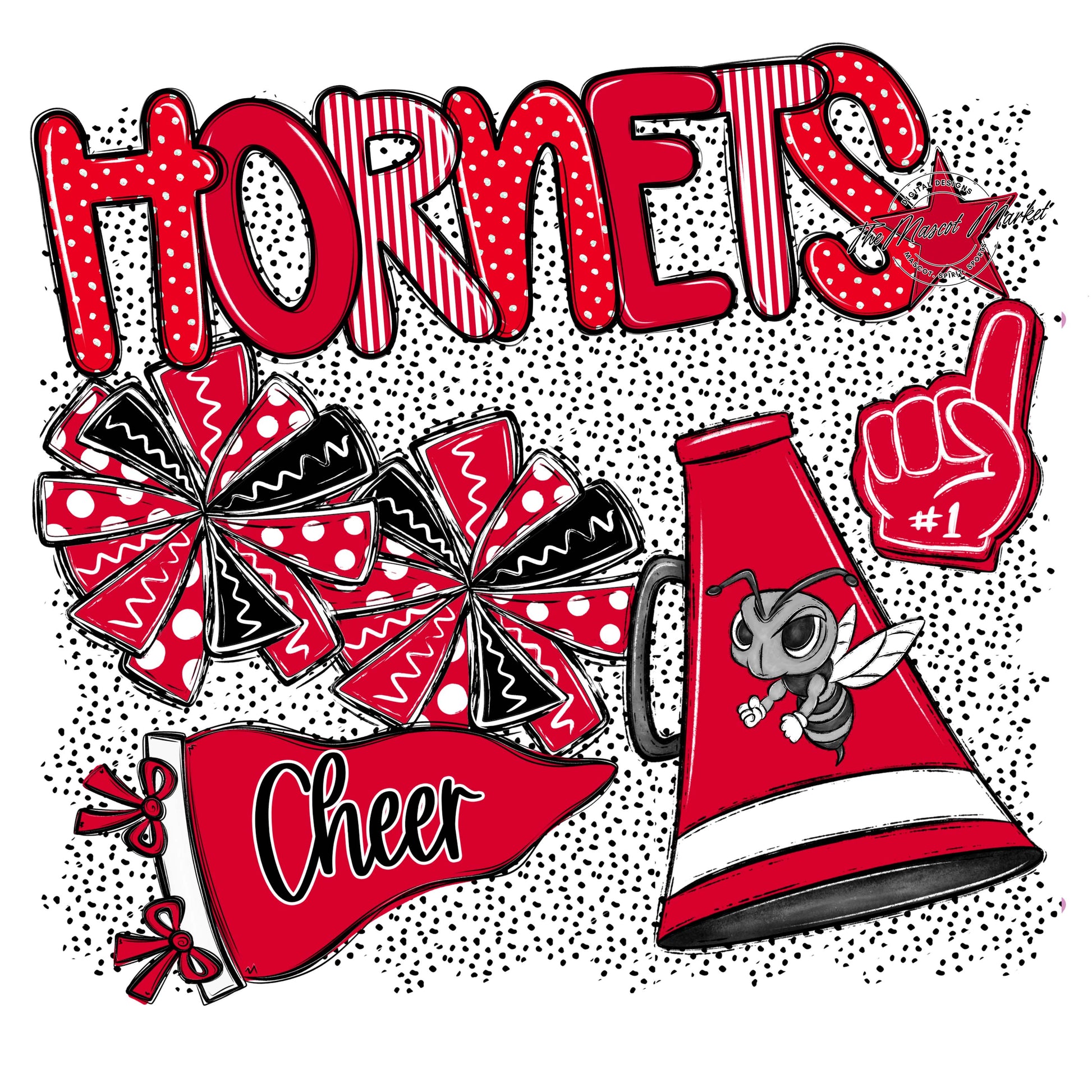 Hornets Cheer Spirit-Red