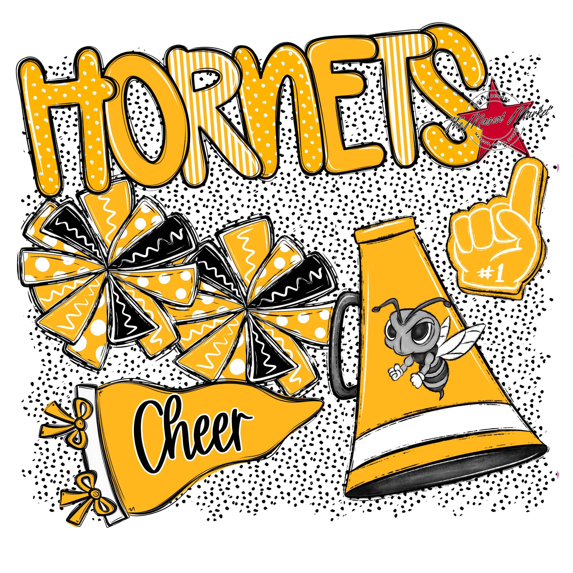 Hornets Cheer Spirit-Yellow