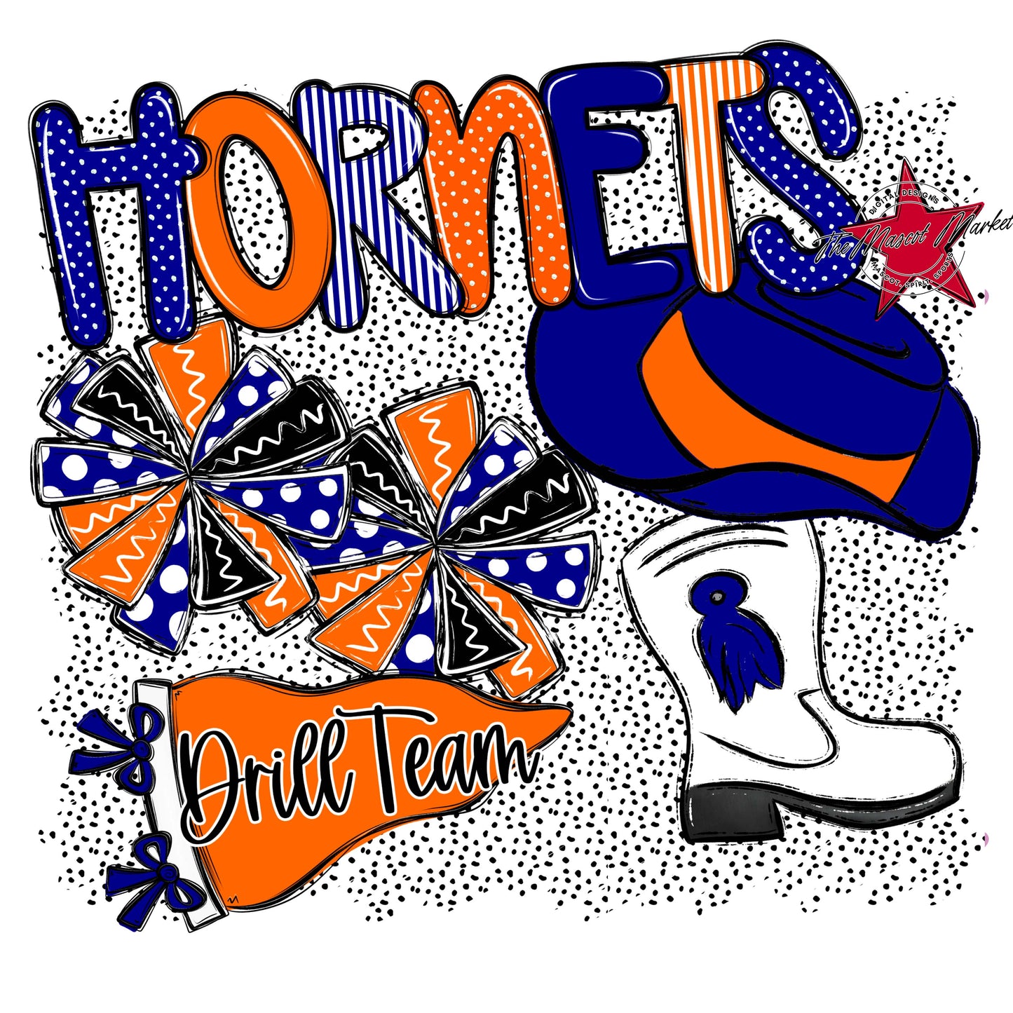 Hornets Drillteam Spirit-Blue & Orange