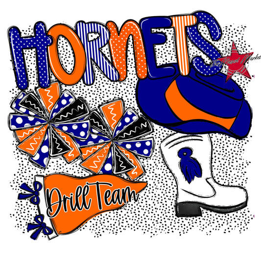 Hornets Drillteam Spirit-Blue & Orange