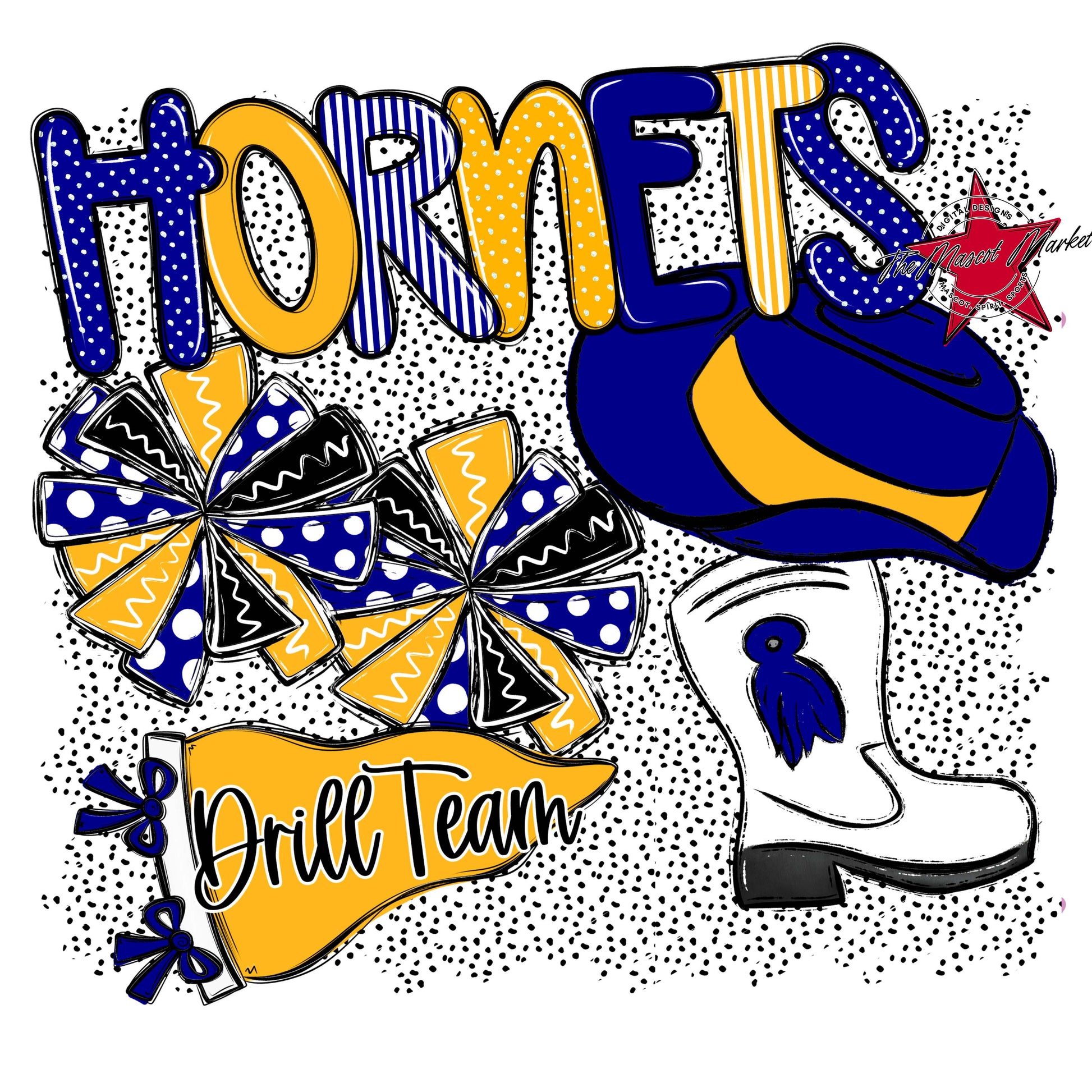 Hornets Drillteam Spirit-Blue & Yellow