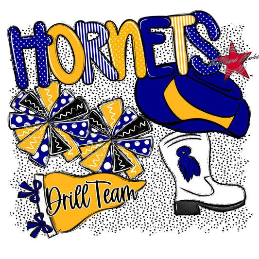 Hornets Drillteam Spirit-Blue & Yellow