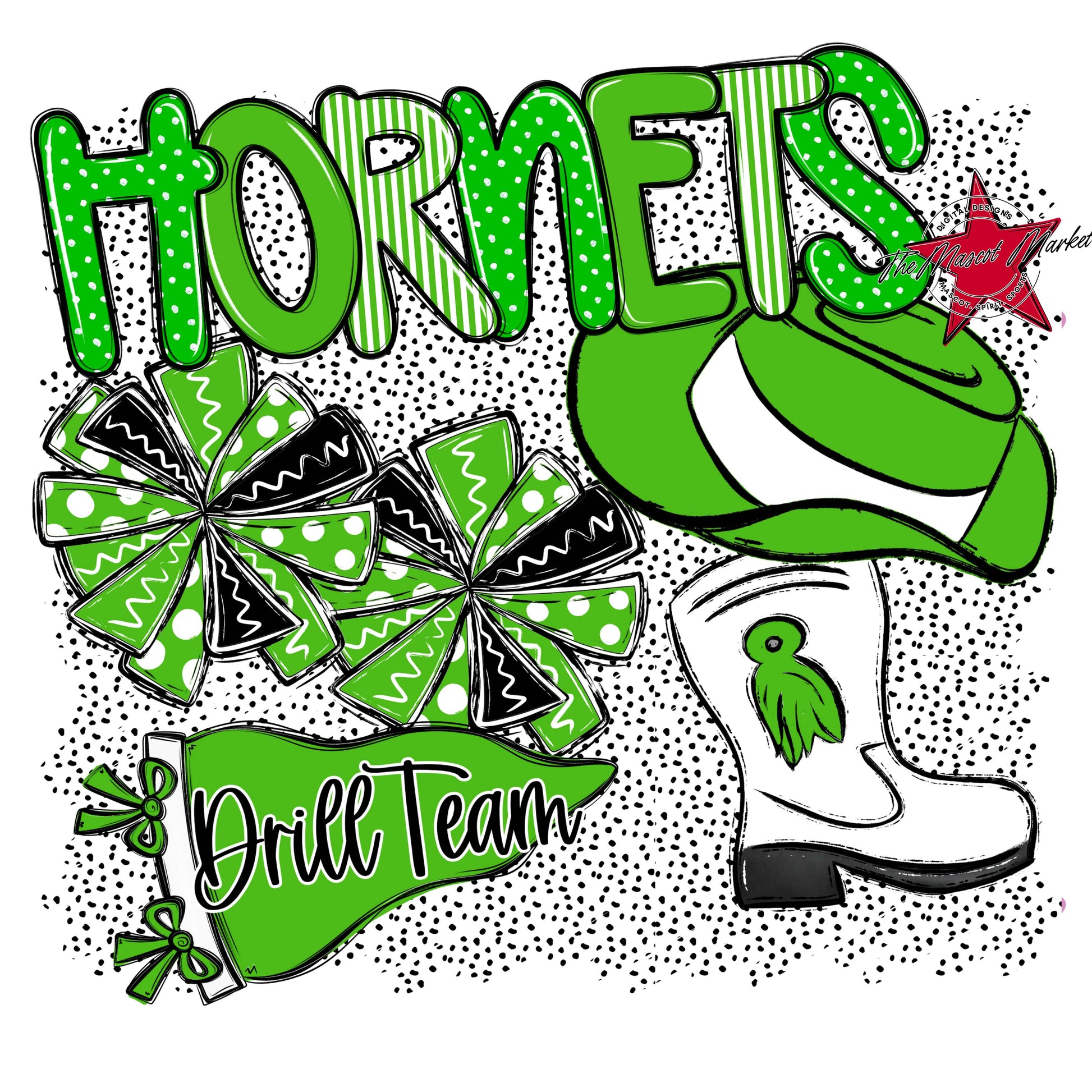 Hornets Drillteam Spirit-Bright Green