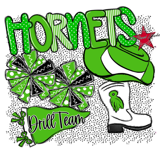 Hornets Drillteam Spirit-Bright Green