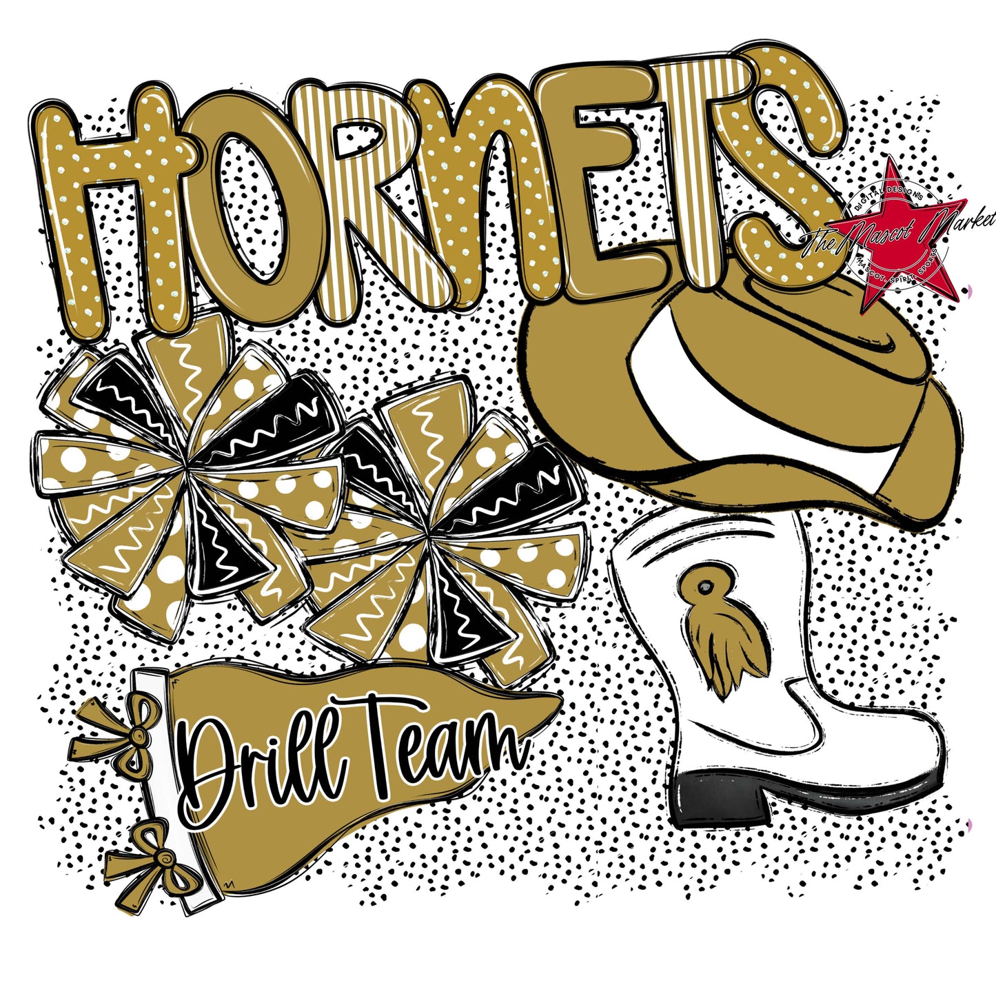 Hornets Drillteam Spirit-Gold