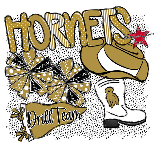 Hornets Drillteam Spirit-Gold