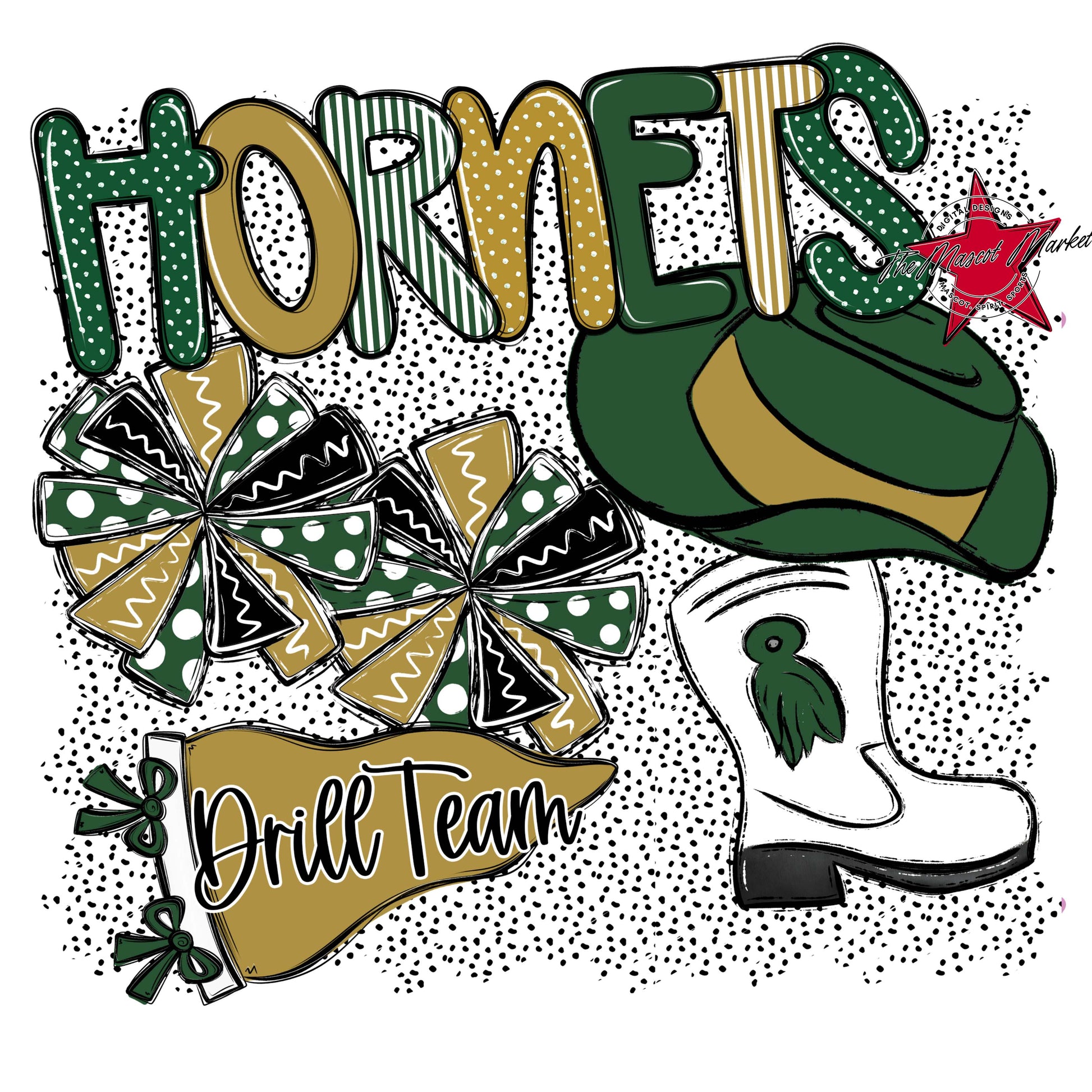 Hornets Drillteam Spirit-Green & Gold