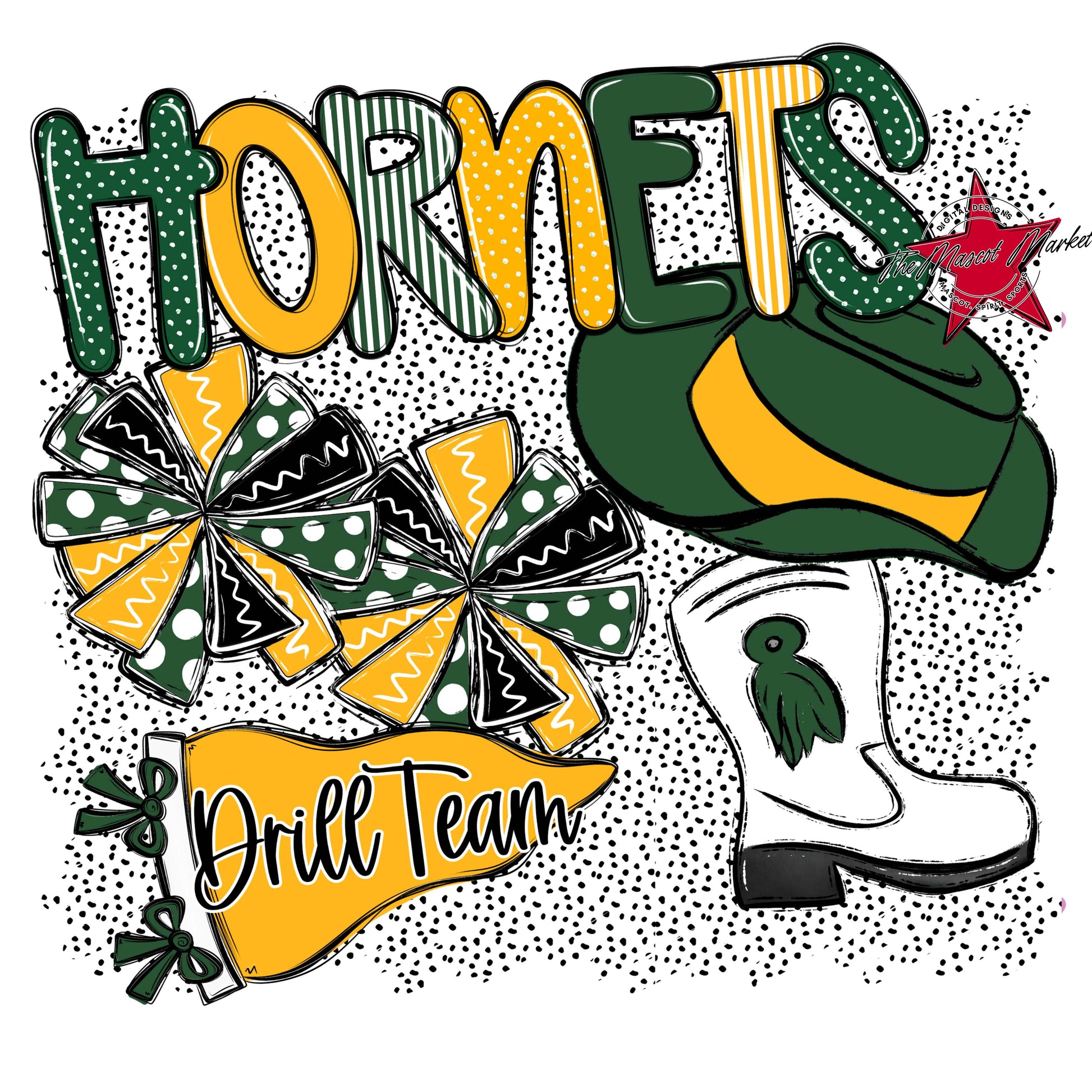Hornets Drillteam Spirit-Green & Yellow