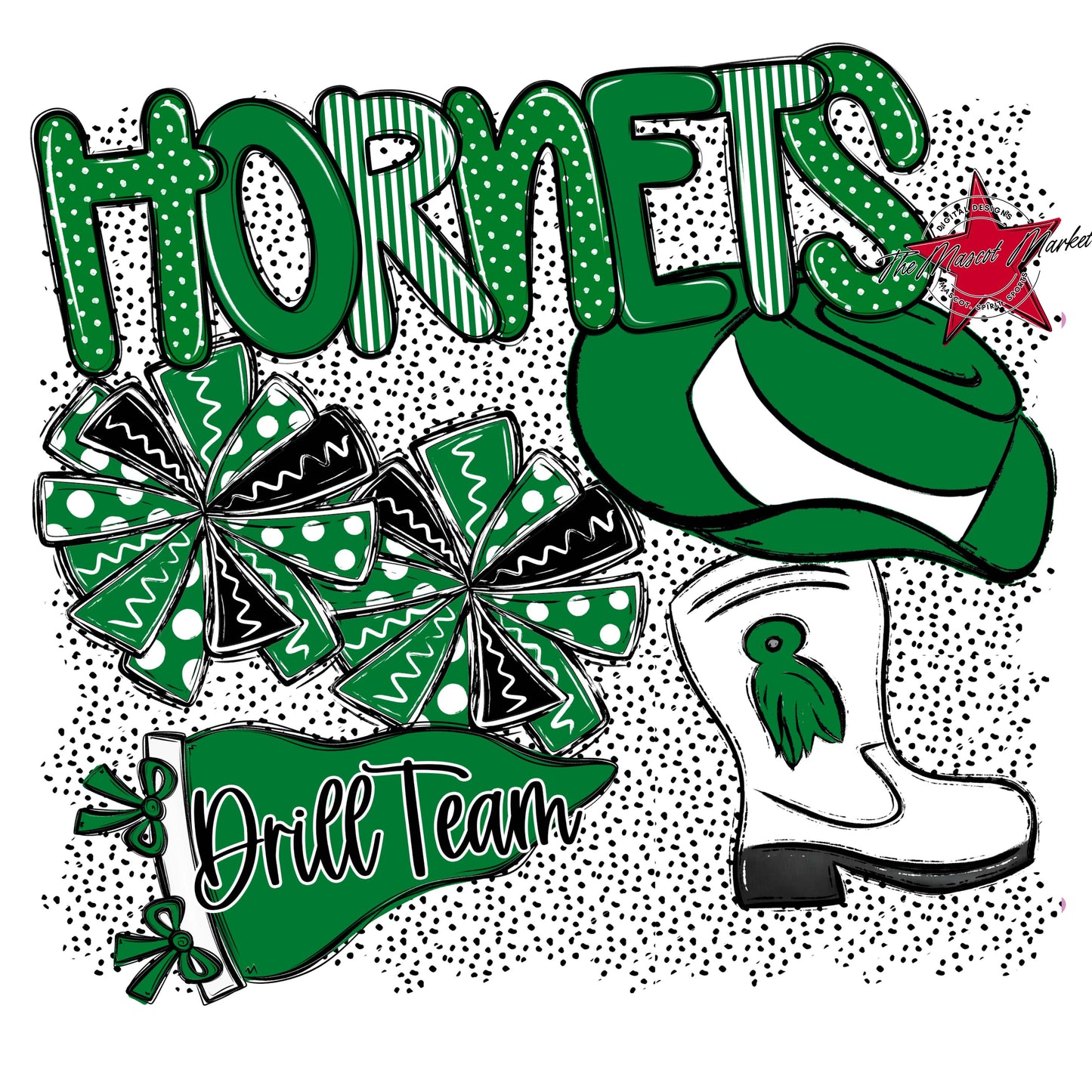 Hornets Drillteam Spirit-Kelly Green