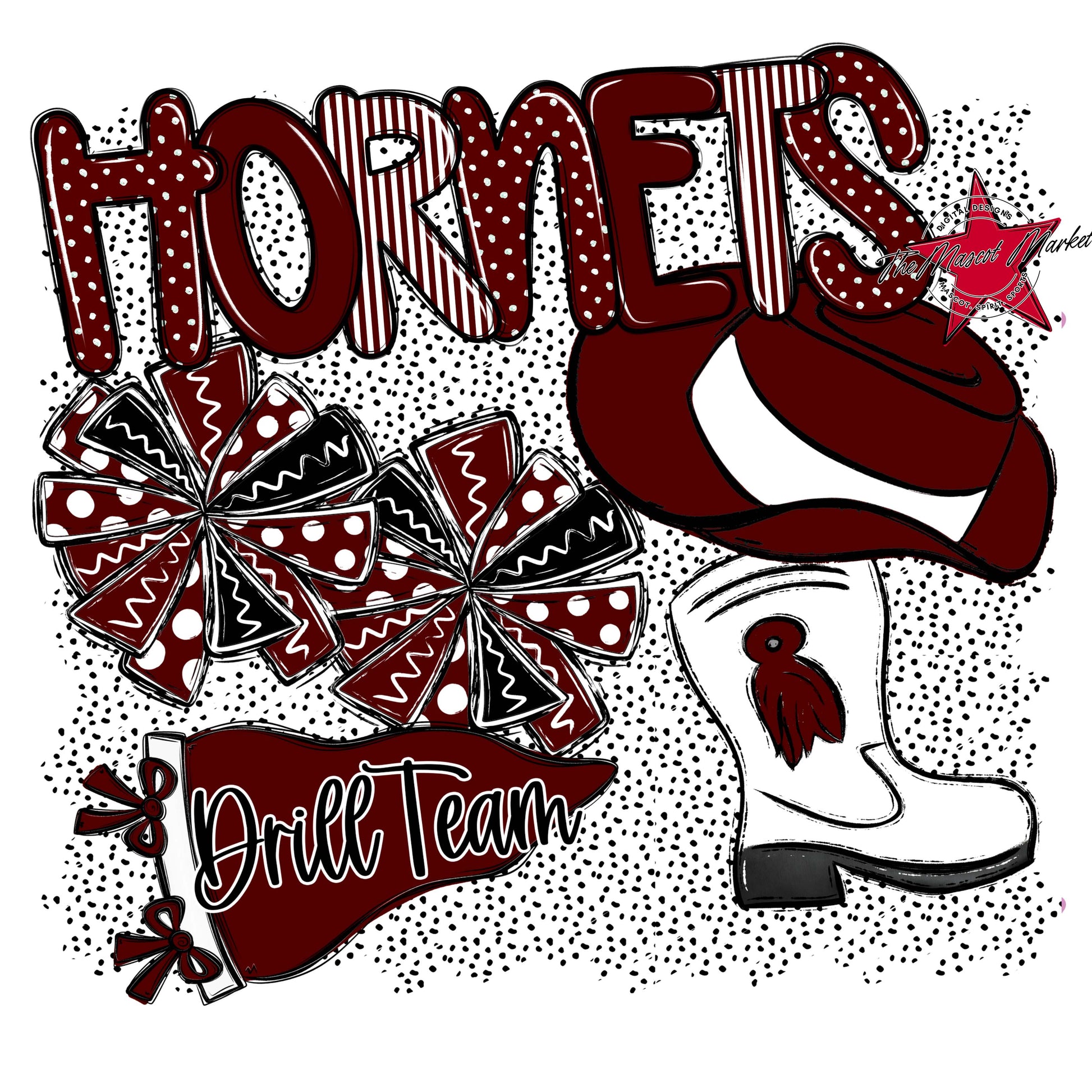 Hornets Drillteam Spirit-Maroon