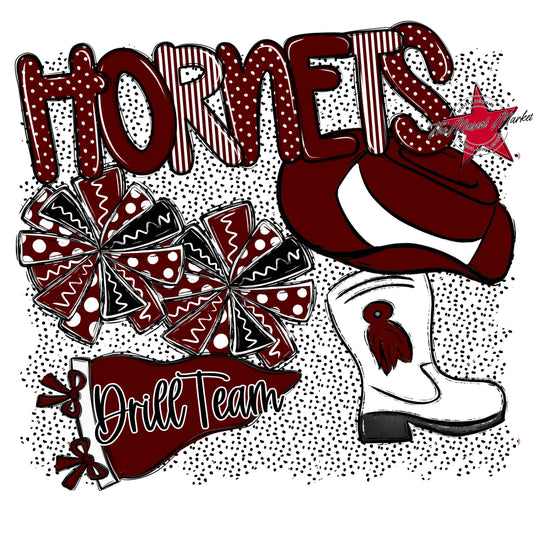 Hornets Drillteam Spirit-Maroon