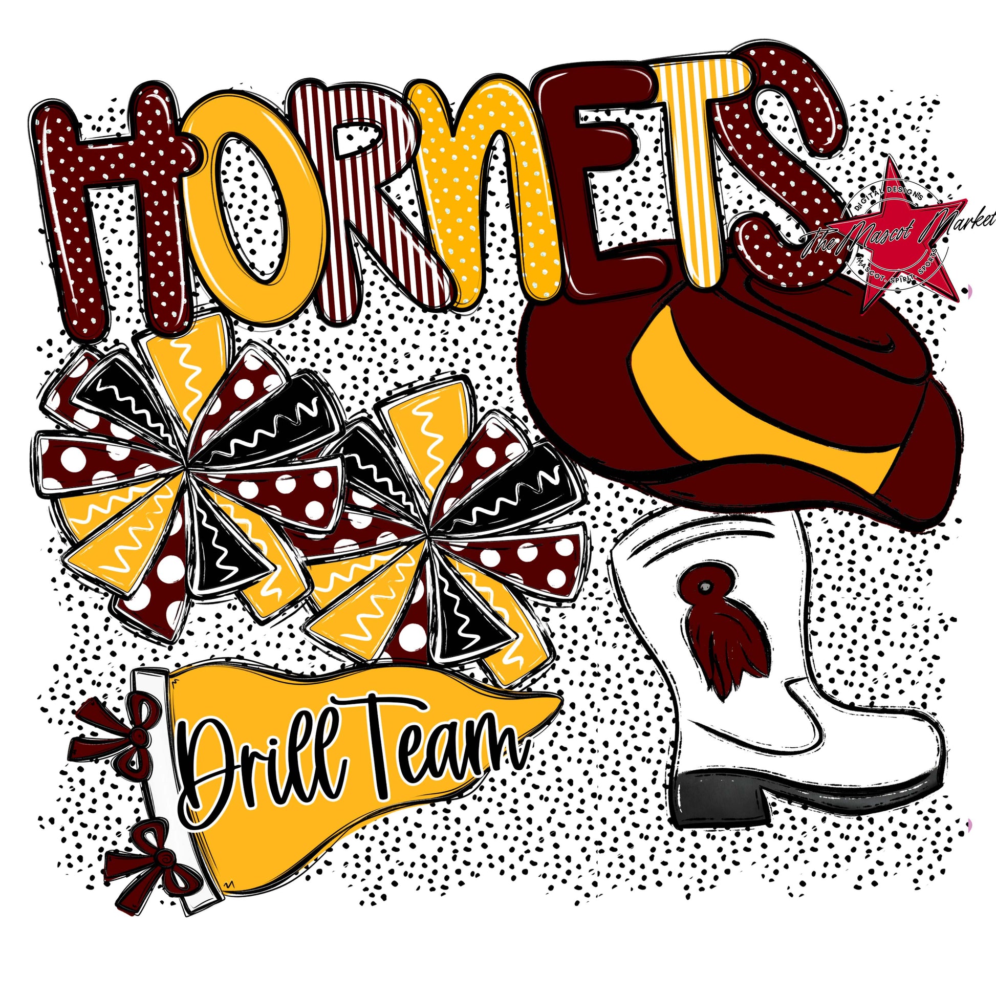 Hornets Drillteam Spirit-Maroon & Yellow