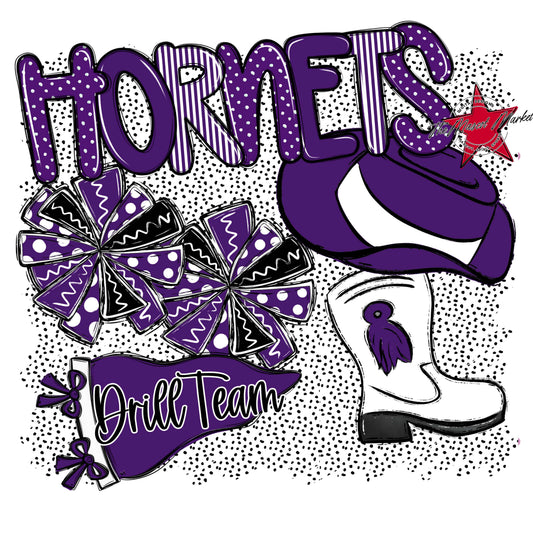 Hornets Drillteam Spirit-Purple