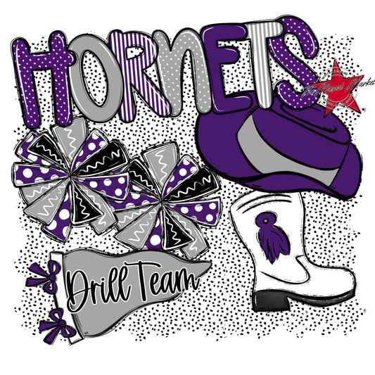 Hornets Drillteam Spirit-Purple & Grey