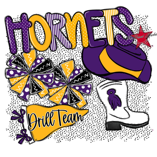 Hornets Drillteam Spirit-Purple & Yellow