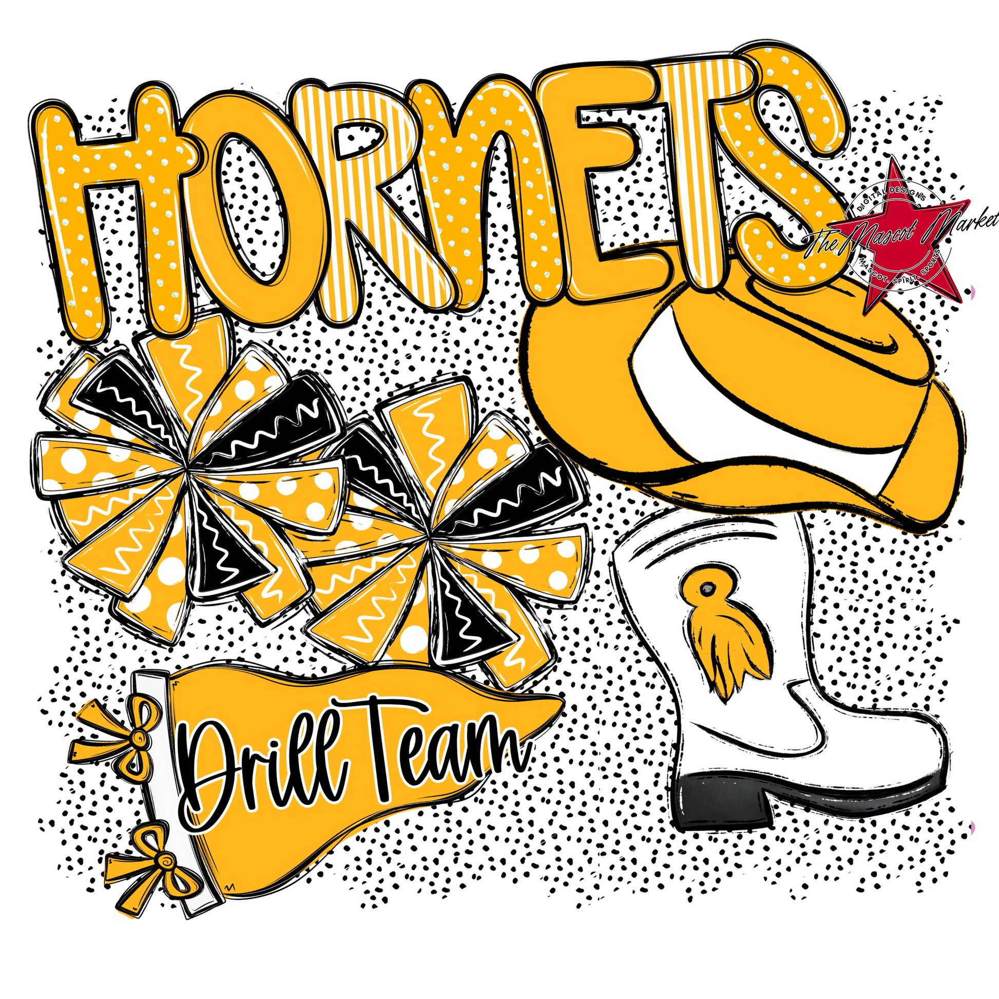 Hornets Drillteam Spirit-Yellow
