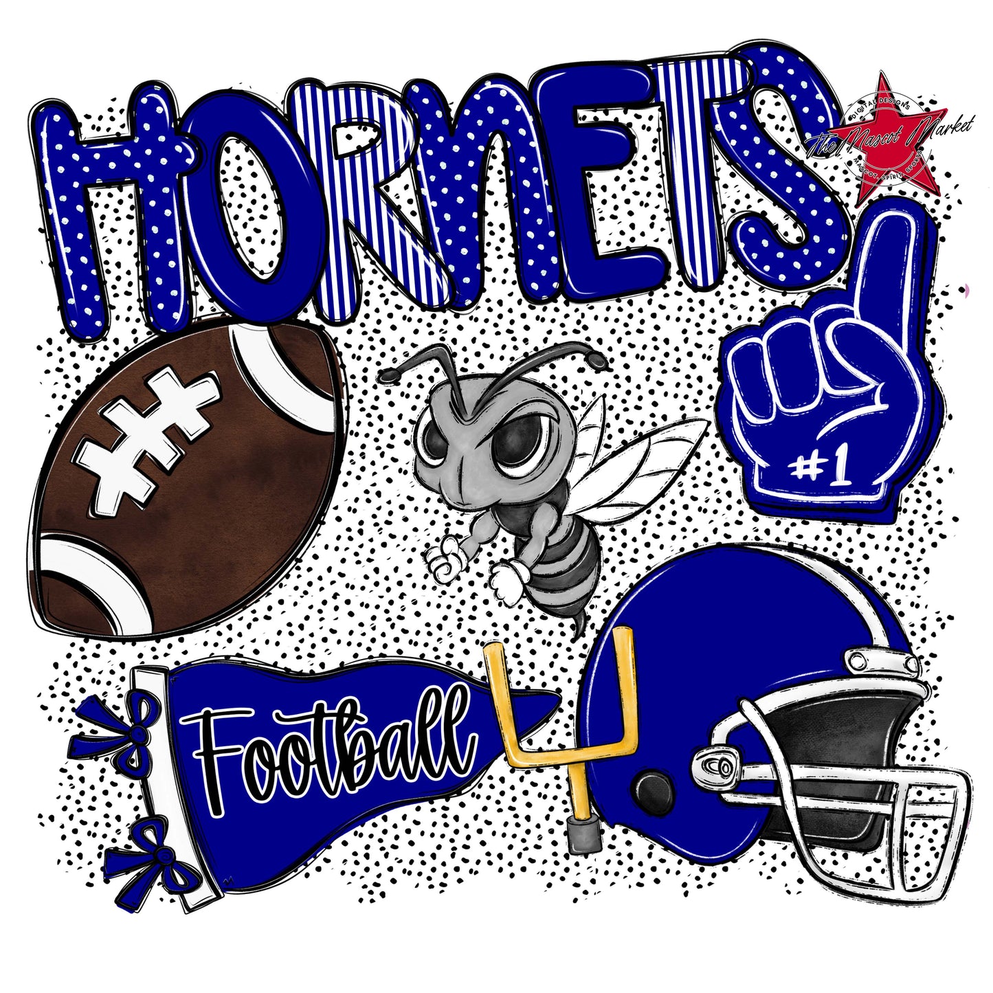 Hornets Football Spirit-Blue