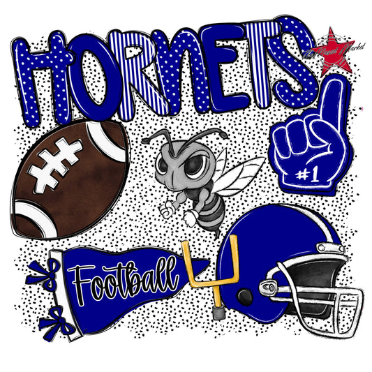 Hornets Football Spirit-Blue