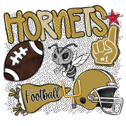 Hornets Football Spirit-Gold