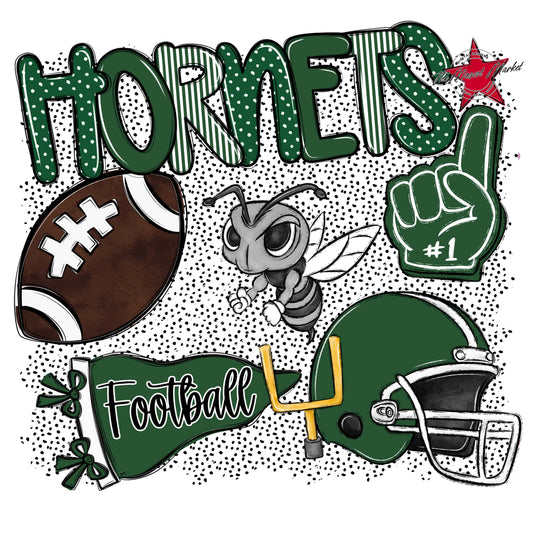 Hornets Football Spirit-Green