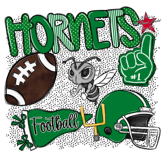 Hornets Football Spirit-Kelly Green