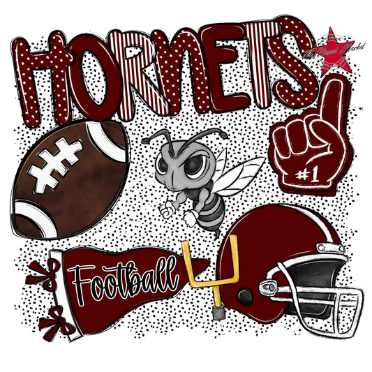 Hornets Football Spirit-Maroon