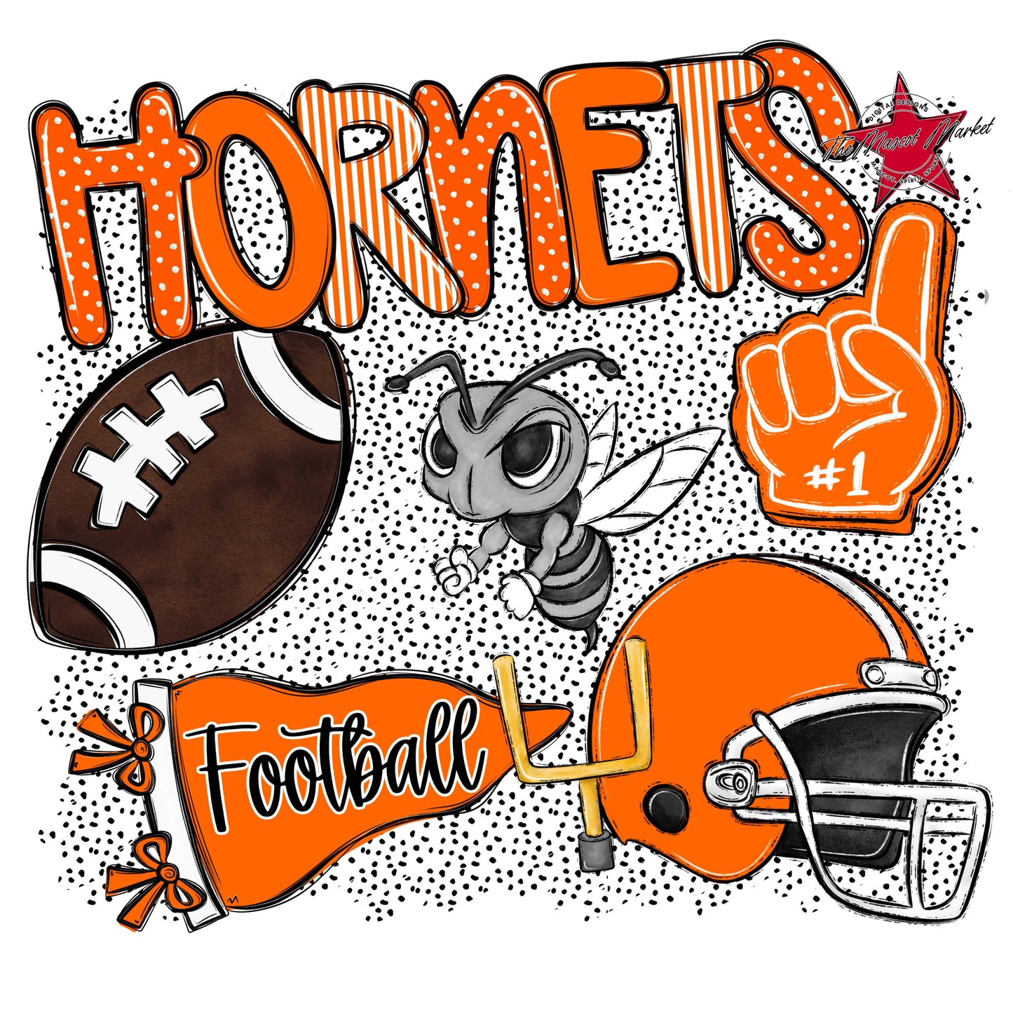 Hornets Football Spirit-Orange