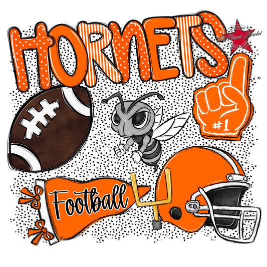 Hornets Football Spirit-Orange