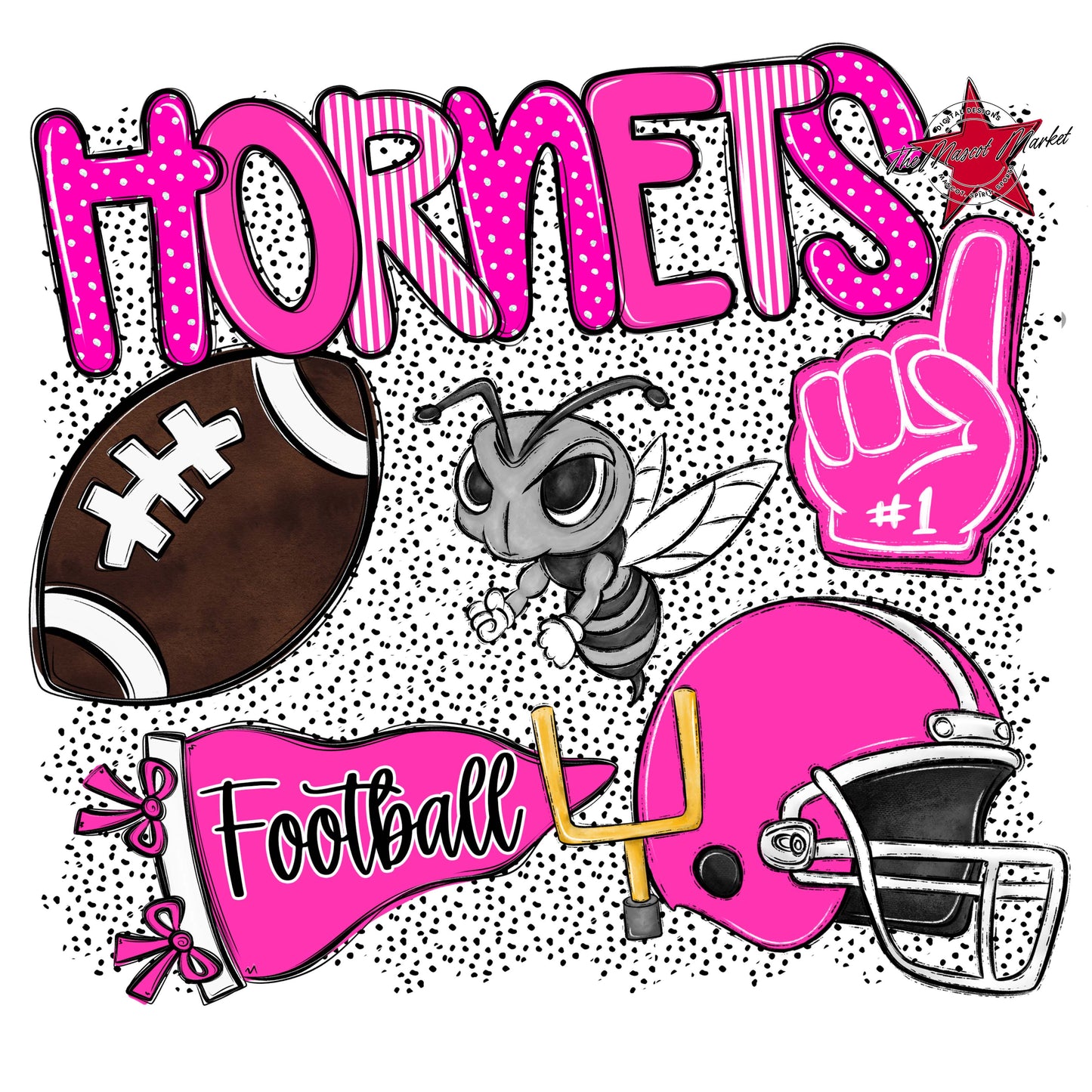 Hornets Football Spirit-Pink