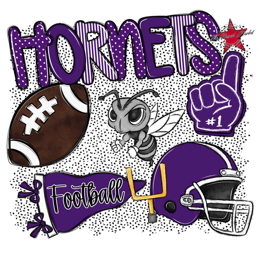 Hornets Football Spirit-Purple