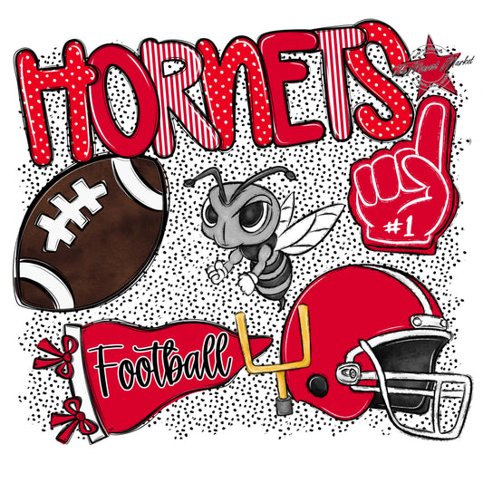 Hornets Football Spirit-Red