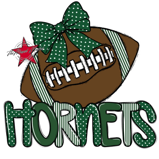 Hornets Football Spirit Design-Green