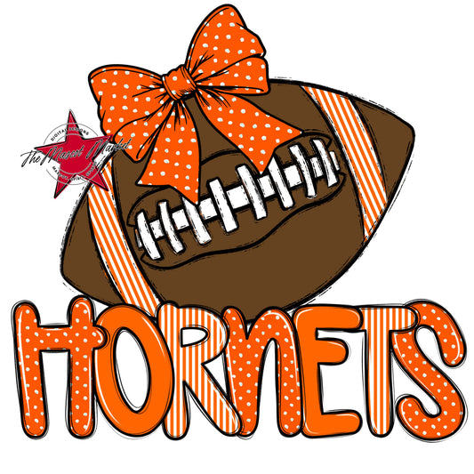 Hornets Football Spirit Design-Orange